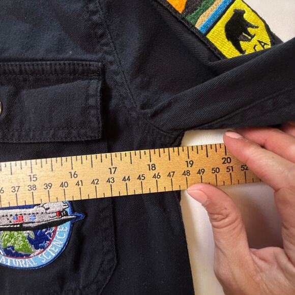 Custom Uniqlo Black Utility Shirt with Alien, NASA & Big Bear Women’s/Unisex M - Picture 7 of 11